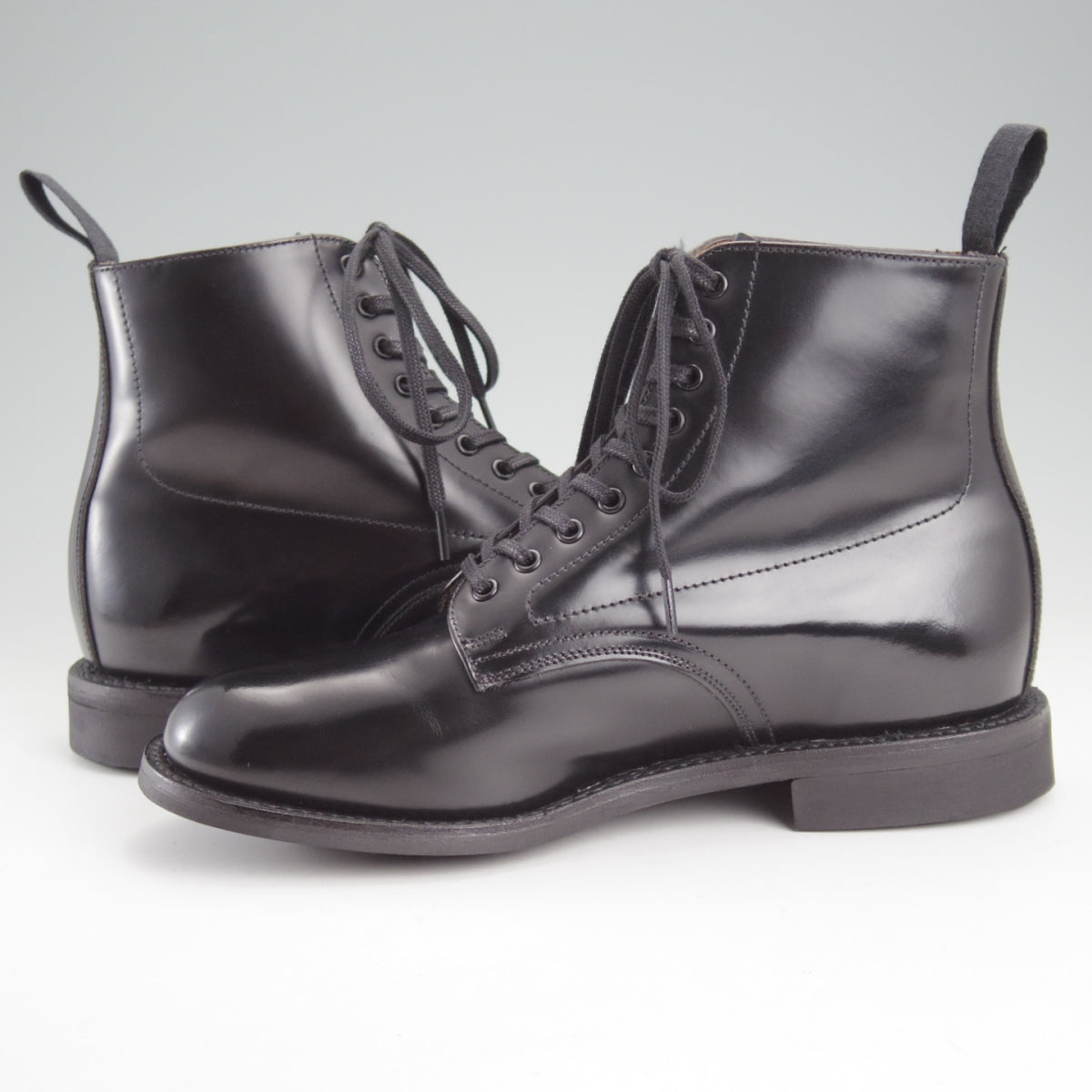 【極美品】サンダース　ミリタリー ダービー ブーツ　ブラック　黒　4　1824B 極美品】サンダース ミリタリー ダービー ブーツ ブラック 黒 4