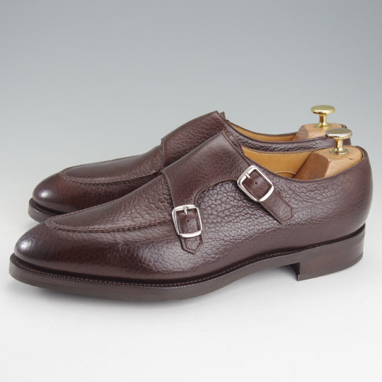 未使用★エドワードグリーン 8.5E【モデル定価￥258,500-★ドーバーのダブルモンクタイプ/FULHAM】202ラスト/濃茶/EDWARD GREEN★o427