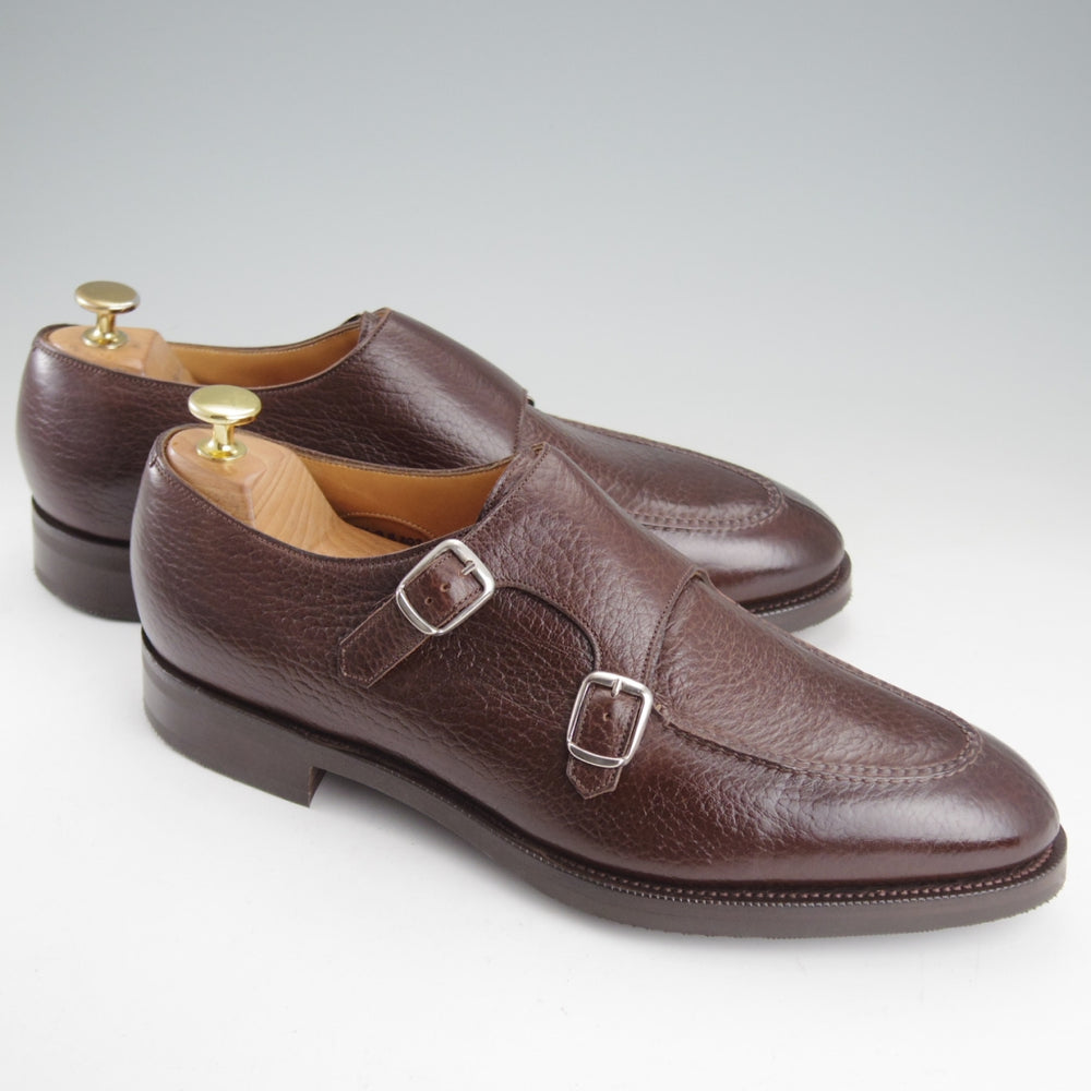 未使用★エドワードグリーン 8.5E【モデル定価￥258,500-★ドーバーのダブルモンクタイプ/FULHAM】202ラスト/濃茶/EDWARD GREEN★o427