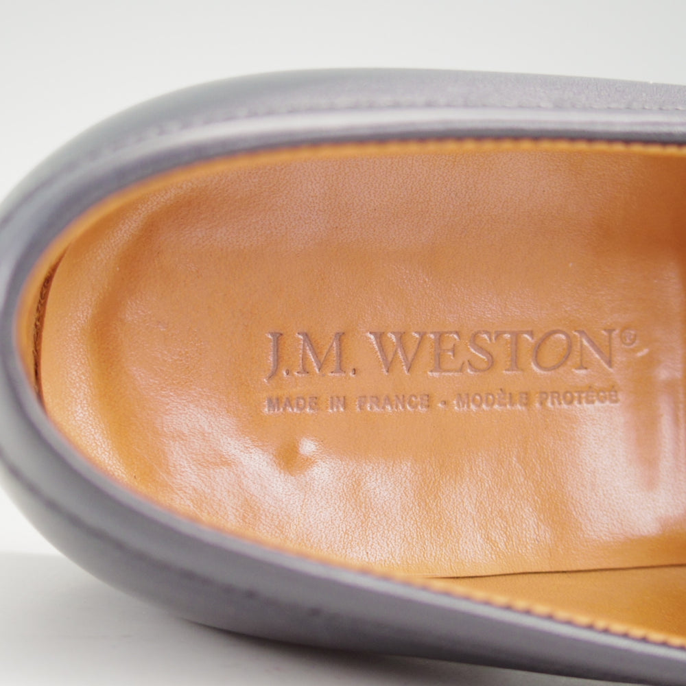 極上★J.M.ウエストン(レディース) 3C【現行定価￥156,200-★純正ツリー付/コインローファー/180】82ラスト/紺/Weston/ウェストン★n897