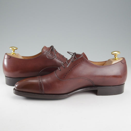 極上★三陽山長 SIZE 6【現行定価10万円程度★パンチドキャッップトゥ/R303ラスト】カーフ/濃茶/メンズ/Sanyo Yamacho★o980