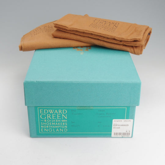 未使用★エドワードグリーン 8.5E【モデル定価￥258,500-★ドーバーのダブルモンクタイプ/FULHAM】202ラスト/濃茶/EDWARD GREEN★o427