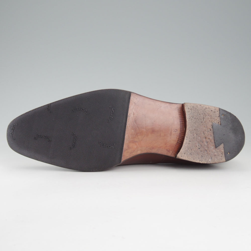 極上★三陽山長 SIZE 6【現行定価10万円程度★パンチドキャッップトゥ/R303ラスト】カーフ/濃茶/メンズ/Sanyo Yamacho★o980