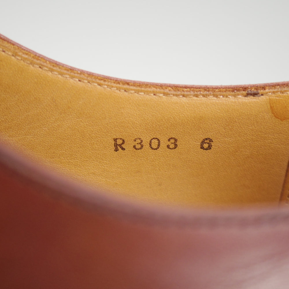 極上★三陽山長 SIZE 6【現行定価10万円程度★パンチドキャッップトゥ/R303ラスト】カーフ/濃茶/メンズ/Sanyo Yamacho★o980