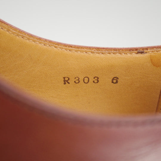 極上★三陽山長 SIZE 6【現行定価10万円程度★パンチドキャッップトゥ/R303ラスト】カーフ/濃茶/メンズ/Sanyo Yamacho★o980