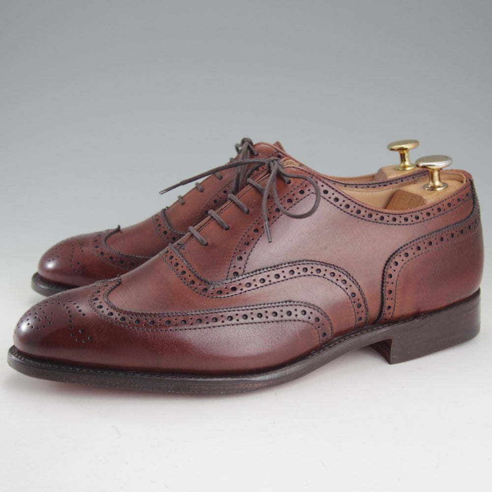 未使用★トリッカーズ SIZE 8【定価￥110,000-★フルブローグ/NORFLK】M6463/カーフ/濃茶/メンズ/Tricker's★p567