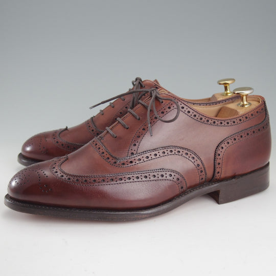未使用★トリッカーズ SIZE 8【定価￥110,000-★フルブローグ/NORFLK】M6463/カーフ/濃茶/メンズ/Tricker's★p567