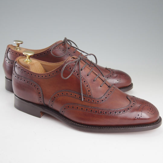 未使用★トリッカーズ SIZE 8【定価￥110,000-★フルブローグ/NORFLK】M6463/カーフ/濃茶/メンズ/Tricker's★p567