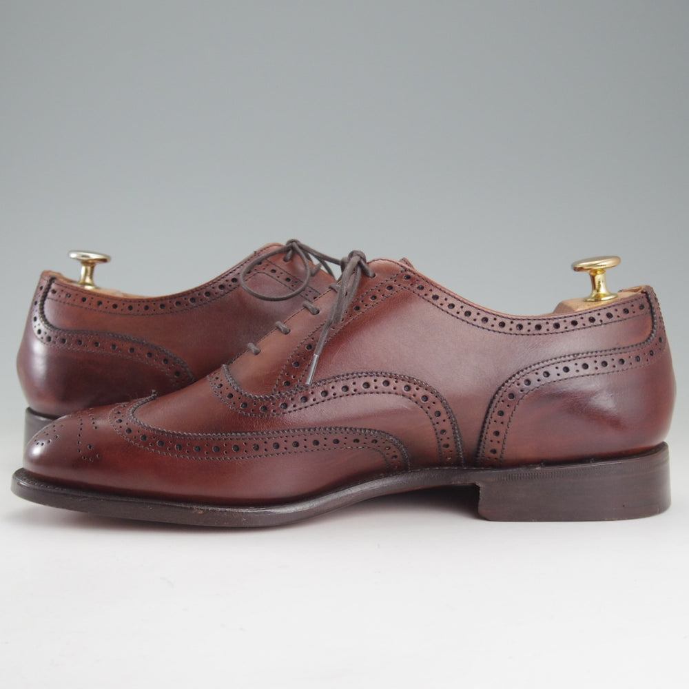 未使用★トリッカーズ SIZE 8【定価￥110,000-★フルブローグ/NORFLK】M6463/カーフ/濃茶/メンズ/Tricker's★p567