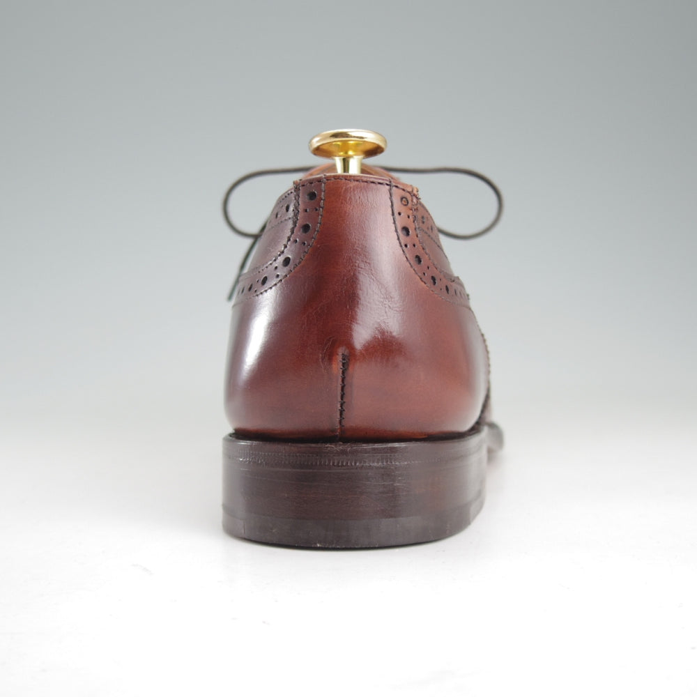 未使用★トリッカーズ SIZE 8【定価￥110,000-★フルブローグ/NORFLK】M6463/カーフ/濃茶/メンズ/Tricker's★p567