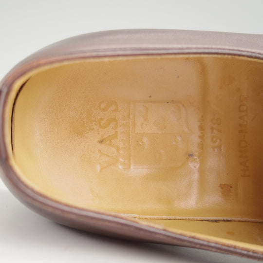 極上★(東欧)VASS/ヴァーシュ SIZE 40【国内定価15万円以上★純正シューツリー付き/Uチップ】カーフ/濃茶/メンズ★n898