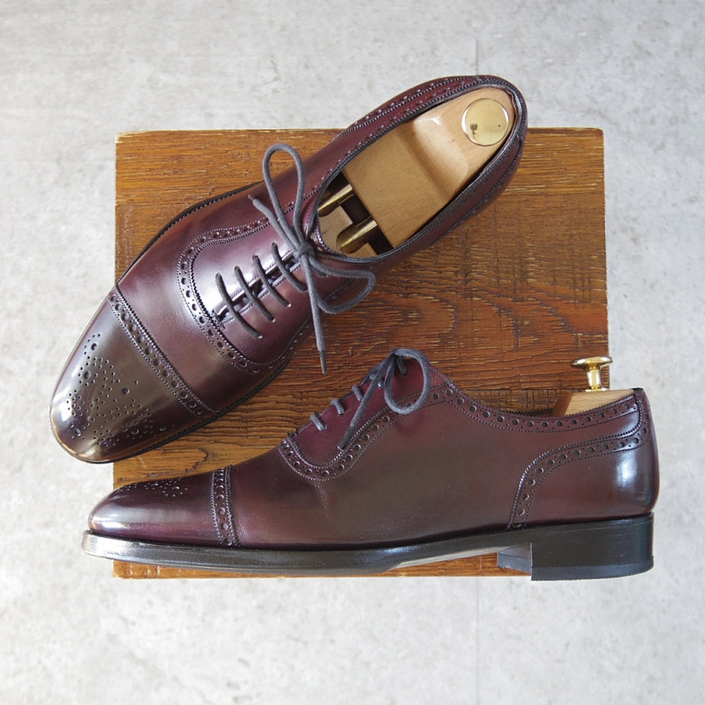 ★(英)ガジアーノ&ガーリング 7.5E【パターンオーダー品★セミブローグ仕様のST.JAMES/GG06ラスト】カーフ/赤茶/GAZIANO&GIRLING★o433
