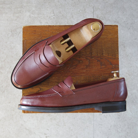 未使用★エドワードグリーン 7E【定価￥245,300-★ユタカーフ仕様/DUKE】デューク/137ラスト/コインローファー/赤茶★o438