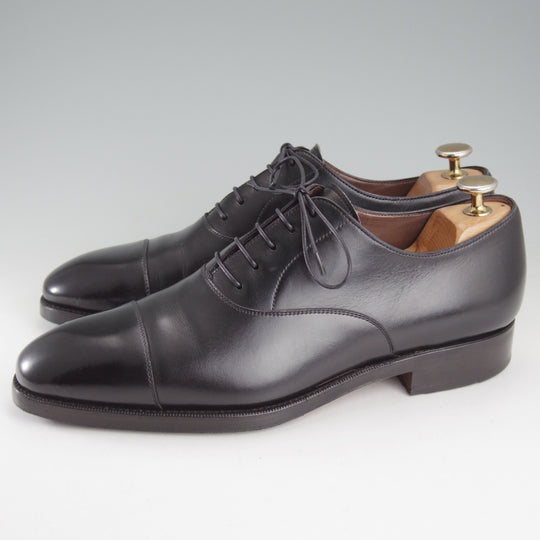 極上★(スペイン製)カルミナ SIZE 6.5【定価￥94,600-★ストレートチップ/80386】RAINラスト/カーフ/黒/メンズ/CARMINA★o984