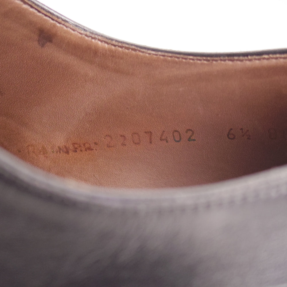 極上★(スペイン製)カルミナ SIZE 6.5【定価￥94,600-★ストレートチップ/80386】RAINラスト/カーフ/黒/メンズ/CARMINA★o984