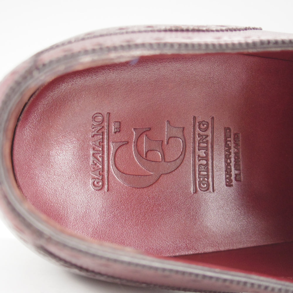 ★(英)ガジアーノ&ガーリング 7.5E【パターンオーダー品★セミブローグ仕様のST.JAMES/GG06ラスト】カーフ/赤茶/GAZIANO&GIRLING★o433