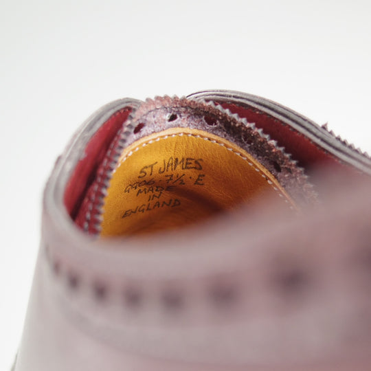 ★(英)ガジアーノ&ガーリング 7.5E【パターンオーダー品★セミブローグ仕様のST.JAMES/GG06ラスト】カーフ/赤茶/GAZIANO&GIRLING★o433