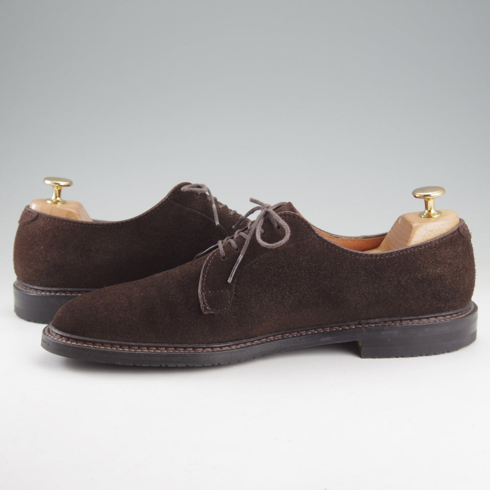 美品★オールデン 8D【現行定価17万円以上★プレーントゥ/N9401】バリーラスト/スエード/濃茶/メンズ/ALDEN★o434
