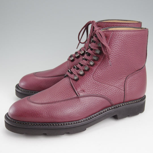 未使用★ジョンロブ 6E【定価￥224,400-★HELSTON/レースアップブーツ】0015ラスト/シボ革/RUSSET/赤茶/メンズ/JOHN LOBB★n904