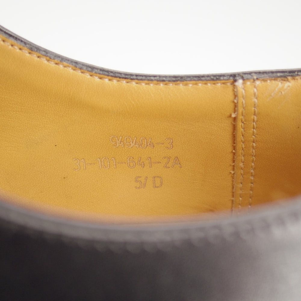 ★J.M.ウエストン 5.5D【定価￥176,000-★ゴルフ/GOLF】641/31ラスト/Uチップ/ボックスカーフ/黒/メンズ/Weston/ウェストン★o435