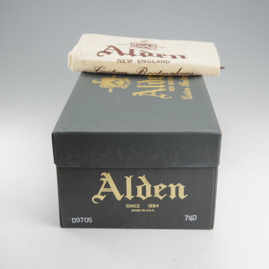 未使用★オールデン 7.5D【現行定価17万円以上★ジョージブーツ/D9705】プラザラスト/レディカーフ/黒/メンズ/ALDEN★o436