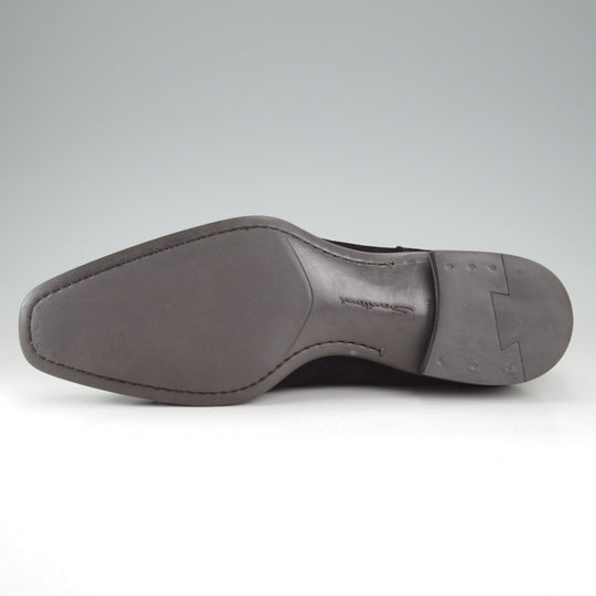 極美品★(伊)サントーニ SIZE 6【★ダブルモンク/黒】スエード/メンズ/Santoni★p576
