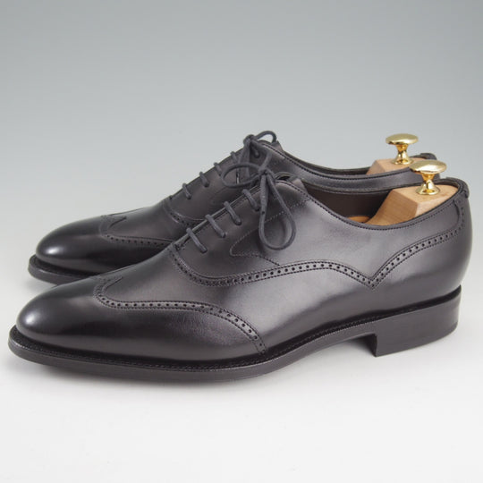 未使用★エドワードグリーン 7E【現行定価20万円以上★EDWARD/ブラインドブローグ】82ラスト/カーフ/黒/メンズ/EDWARD GREEN★o437