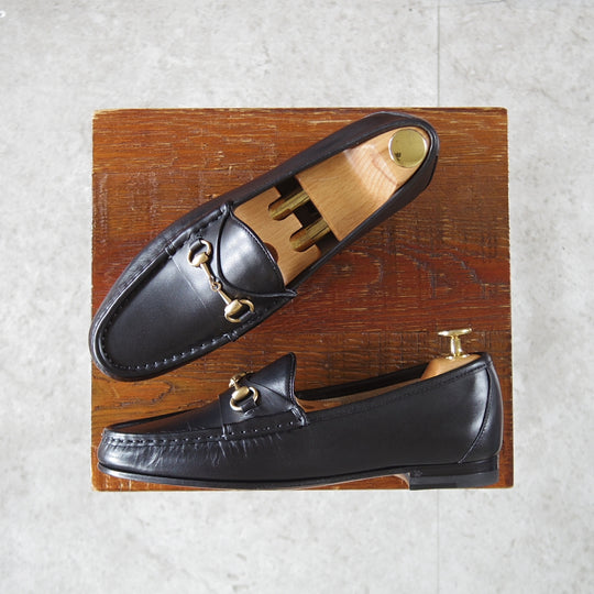 未使用★(伊)GUCCI/グッチ(レディース) SIZE 36【現行定価￥152,900-★1953コレクション/ホースビットローファー】カーフ/黒★o995