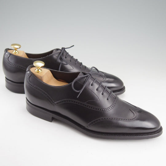 未使用★エドワードグリーン 7E【現行定価20万円以上★EDWARD/ブラインドブローグ】82ラスト/カーフ/黒/メンズ/EDWARD GREEN★o437