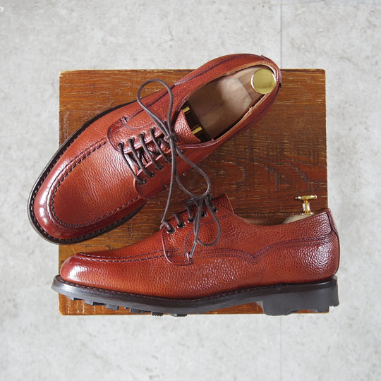 極美品★(英)チーニー 5F【定価￥94,600-★純正ツリー付/リッジウェイソール/KEITH RW】4436ラスト/Uチップ/赤茶/メンズ/CHEANEY★p002
