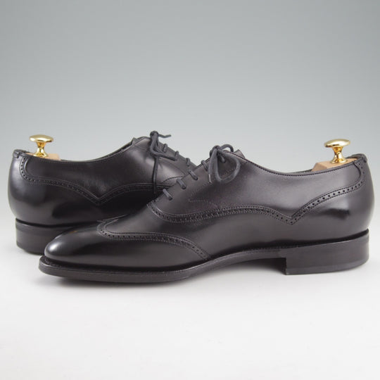 未使用★エドワードグリーン 7E【現行定価20万円以上★EDWARD/ブラインドブローグ】82ラスト/カーフ/黒/メンズ/EDWARD GREEN★o437