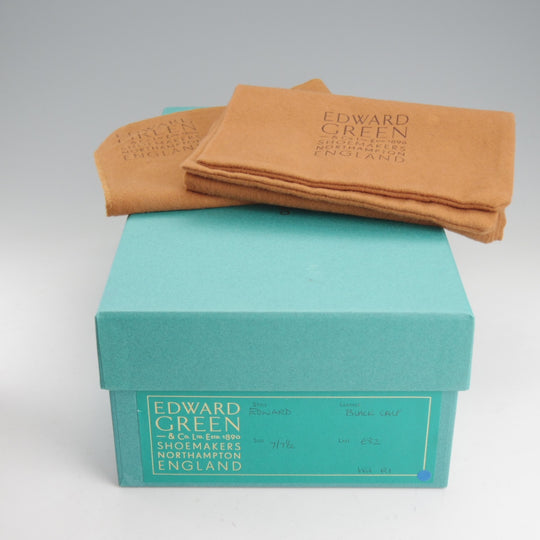 未使用★エドワードグリーン 7E【現行定価20万円以上★EDWARD/ブラインドブローグ】82ラスト/カーフ/黒/メンズ/EDWARD GREEN★o437