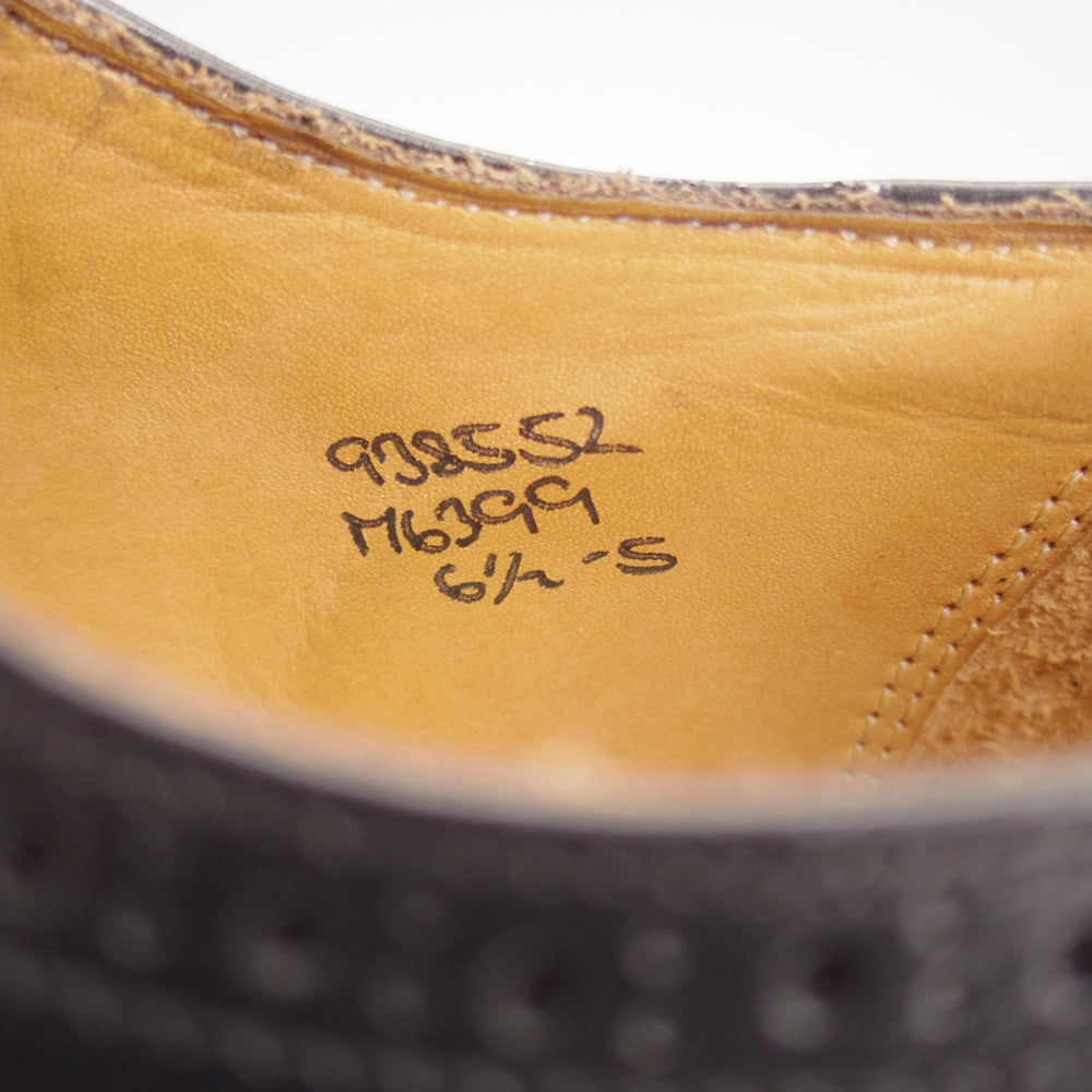 極上★トリッカーズ SIZE 6.5【現行定価13万円以上★ギリーシューズ/M6399】ギリーシューズ/カーフ/黒/メンズ/Tricker's★o991