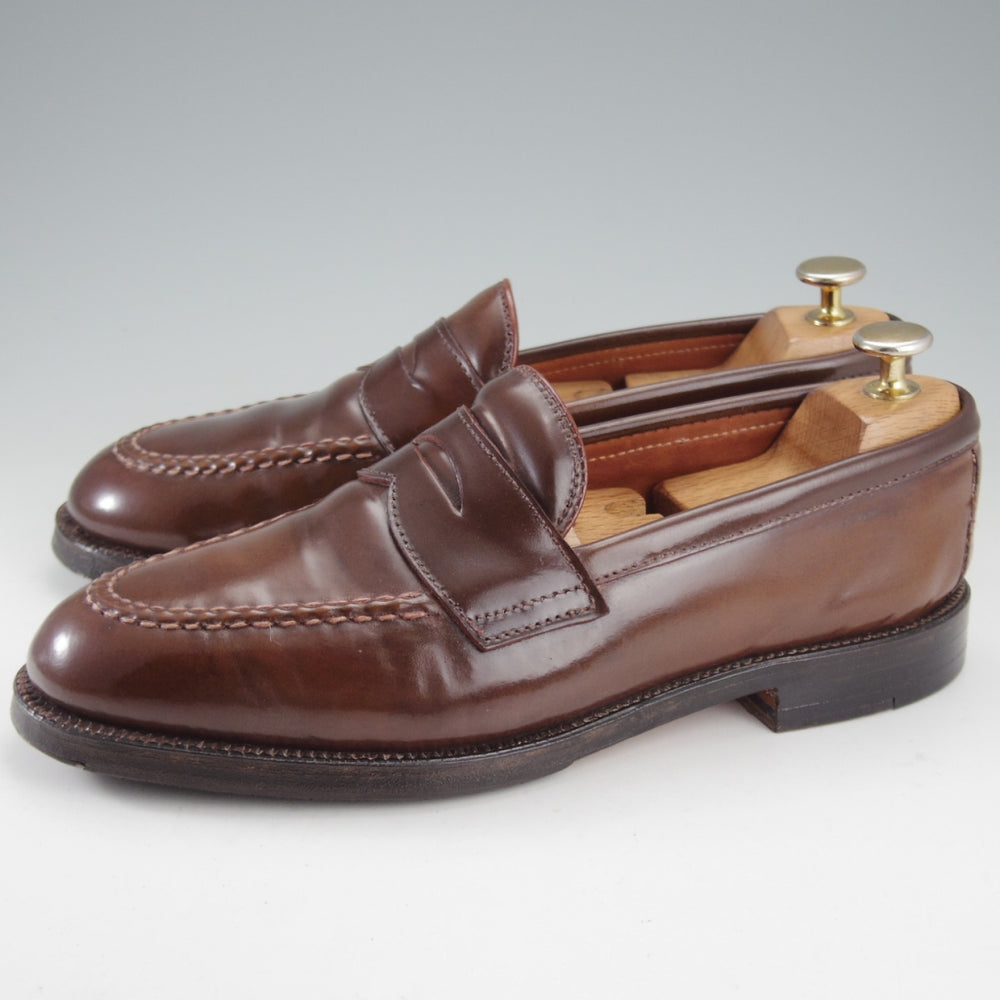 極上★オールデン 7D【貴重★ラベロ色/コードバン/ユナイテッドアローズ別注】96166/トムラスト/コインローファー/茶/メンズ/ALDEN★o439