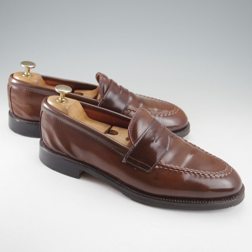 極上★オールデン 7D【貴重★ラベロ色/コードバン/ユナイテッドアローズ別注】96166/トムラスト/コインローファー/茶/メンズ/ALDEN★o439