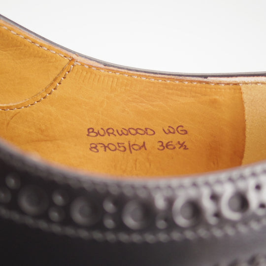 未使用★チャーチ(レディース) SIZE 36.5【定価￥192,500-★バーウッド/BURWOOD WG】ポリッシュドバインダーカーフ/黒/Church's★o994