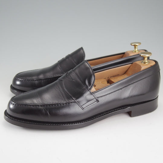 美品★(英)チーニー 8F【定価￥97,900-★HUDSON/ハドソン】5203ラスト/コインローファー/カーフ/黒/メンズ/CHEANEY★p583