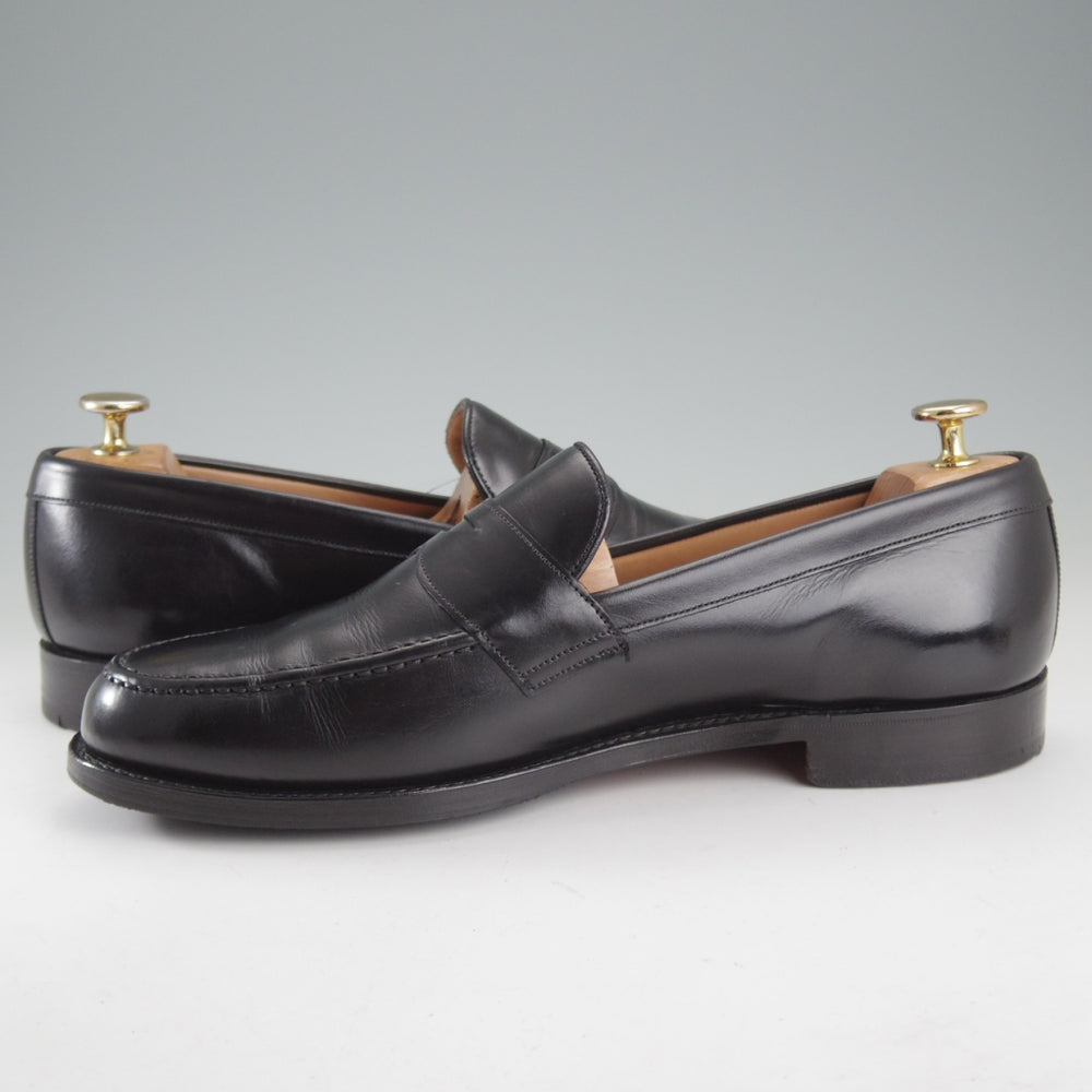 美品★(英)チーニー 8F【定価￥97,900-★HUDSON/ハドソン】5203ラスト/コインローファー/カーフ/黒/メンズ/CHEANEY★p583