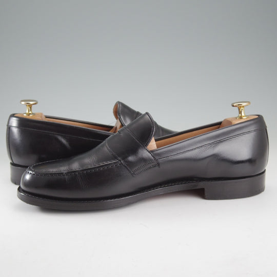 美品★(英)チーニー 8F【定価￥97,900-★HUDSON/ハドソン】5203ラスト/コインローファー/カーフ/黒/メンズ/CHEANEY★p583