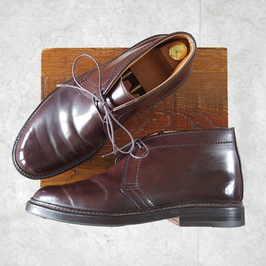美品★オールデン 7E【定価￥225,500-★コードバン仕様/1339】バリーラスト/チャッカブーツ/バーガンディー/赤茶/メンズ/ALDEN★n927