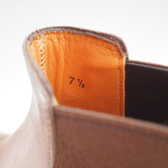 極上★(伊)サントーニ SIZE 7.5【★サイドゴアブーツ/濃茶】カーフ/メンズ/Santoni★o448