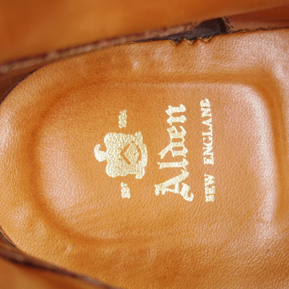 極美品★オールデン 7.5D【定価￥174,900-★インディーブーツ/405】トゥルーバランスラスト/コルクソール/カーフ/茶/メンズ/ALDEN★o453