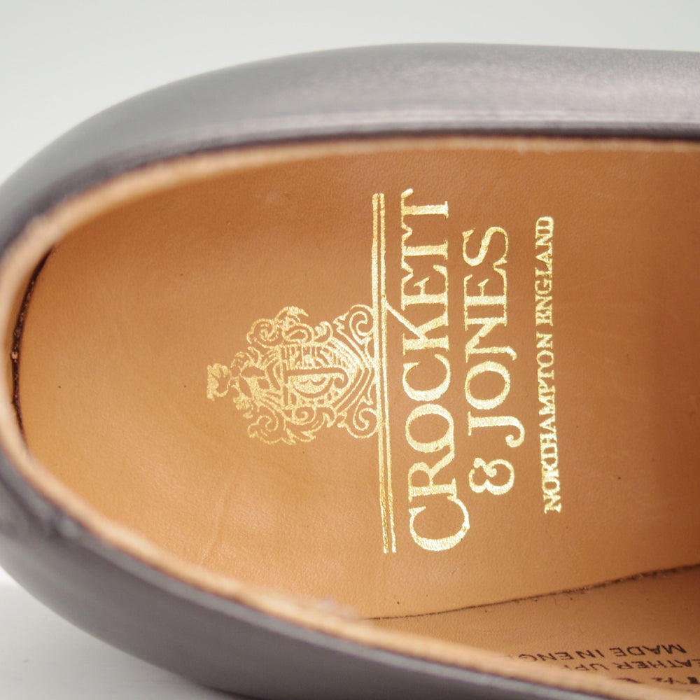 極美品★クロケット&ジョーンズ 7.5E【定価￥132,000-★HALLAM/348ラスト】ハラム/ストレートチップ/カーフ/黒/Crockett&Jones★n925