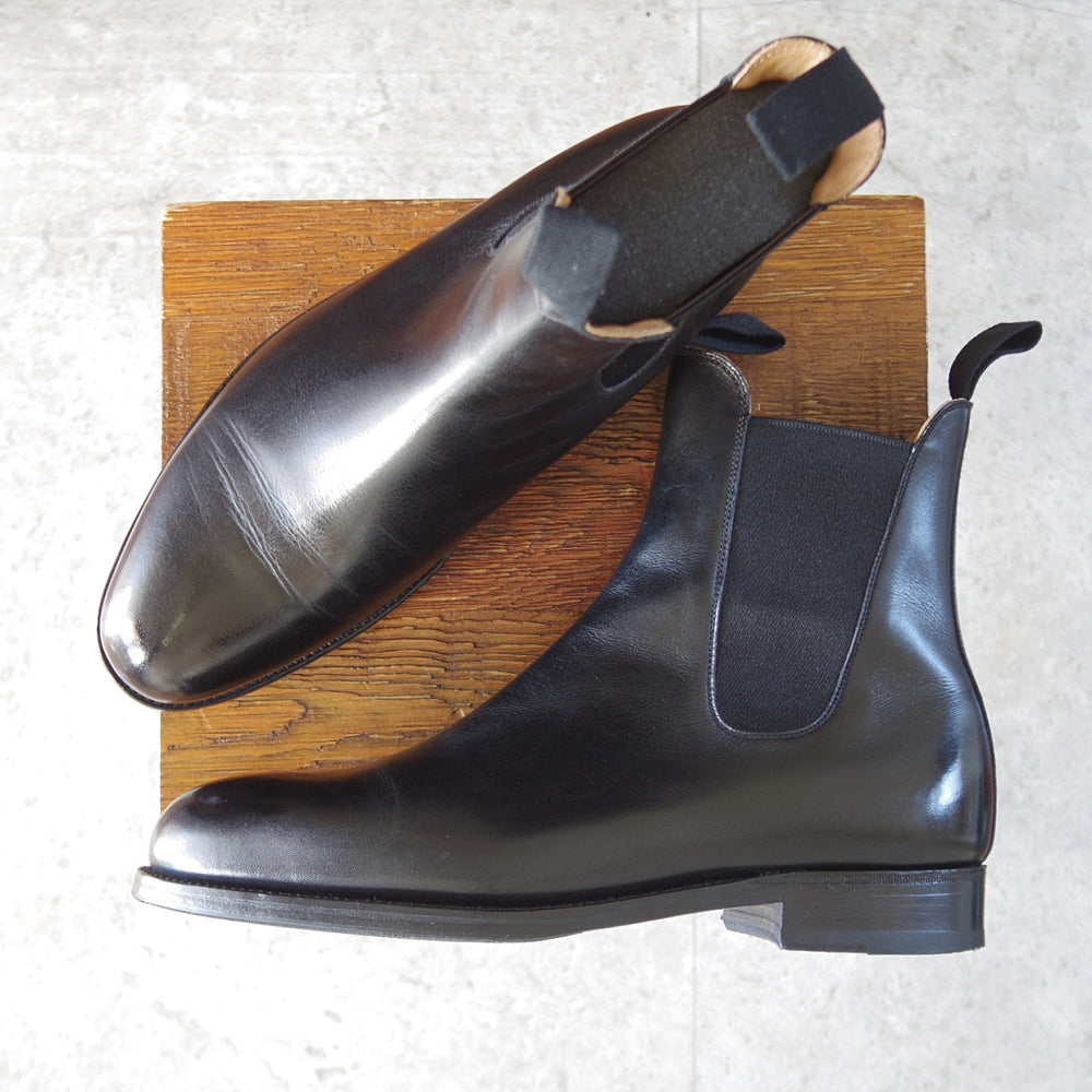 美品★J.M.ウエストン 6.5D【定価￥209,000-★サイドゴアブーツ/705】39ラスト/ボックスカーフ/黒/メンズ/Weston/ウェストン★o443