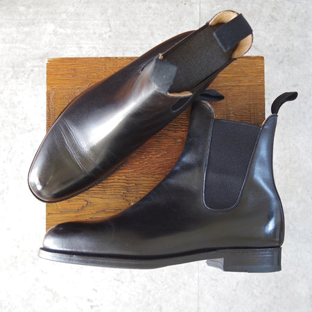 美品★J.M.ウエストン 6.5D【定価￥209,000-★サイドゴアブーツ/705】39ラスト/ボックスカーフ/黒/メンズ/Weston/ウェストン★o443