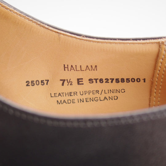 極美品★クロケット&ジョーンズ 7.5E【定価￥132,000-★HALLAM/348ラスト】ハラム/ストレートチップ/カーフ/黒/Crockett&Jones★n925