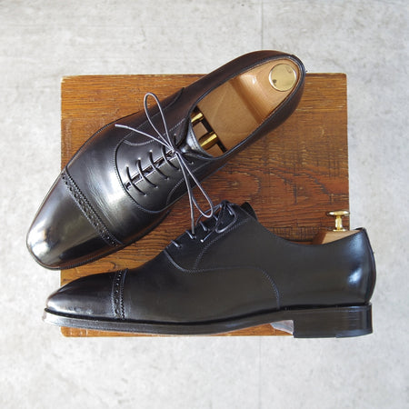 ★(スペイン製)YANKO/ヤンコ SIZE 7【グッドイヤーウェルテッド製法★パンチドキャップトゥ/14727】カーフ/黒/メンズ★o447