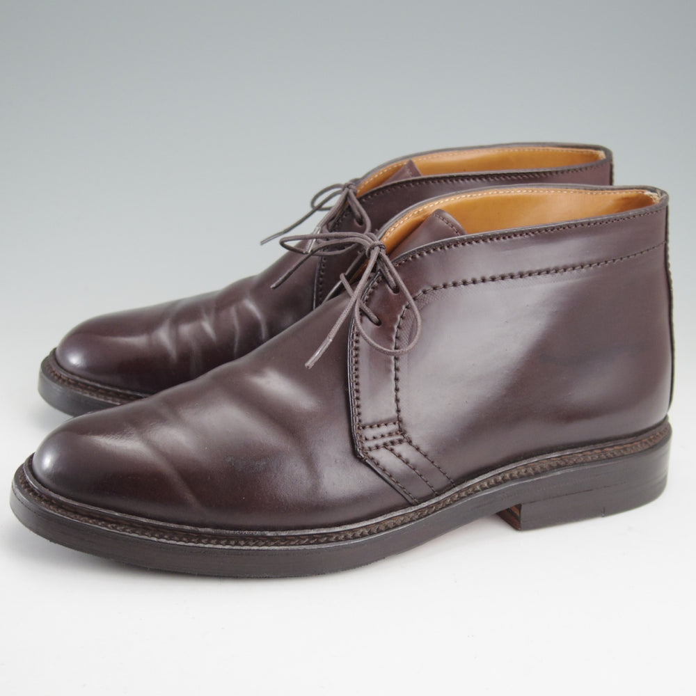美品★オールデン 7E【定価￥225,500-★コードバン仕様/1339】バリーラスト/チャッカブーツ/バーガンディー/赤茶/メンズ/ALDEN★n927