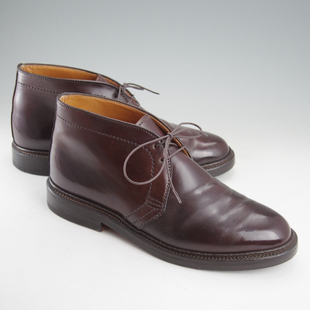 美品★オールデン 7E【定価￥225,500-★コードバン仕様/1339】バリーラスト/チャッカブーツ/バーガンディー/赤茶/メンズ/ALDEN★n927