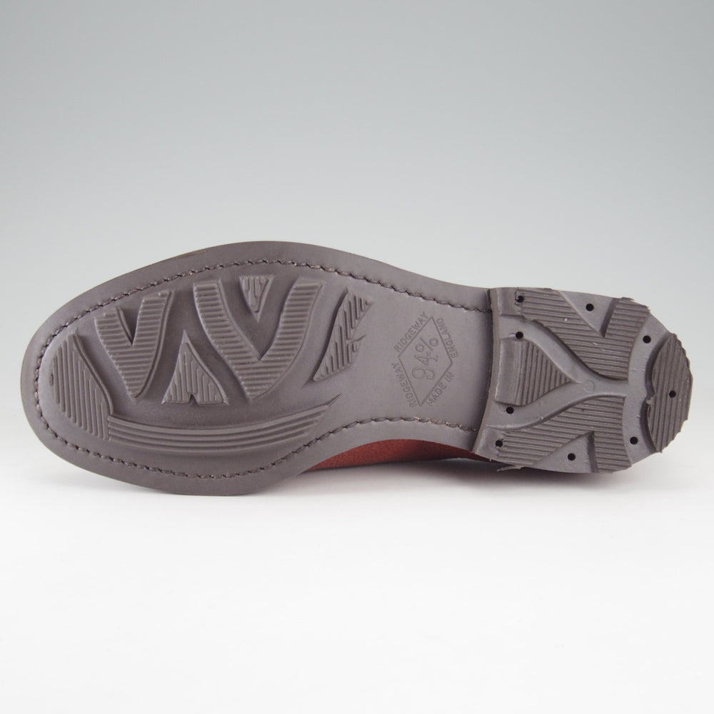 極美品★(英)チーニー 5F【定価￥94,600-★純正ツリー付/リッジウェイソール/KEITH RW】4436ラスト/Uチップ/赤茶/メンズ/CHEANEY★p002
